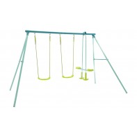 TP Toys Kids Double Swing Set With Glide Ride
