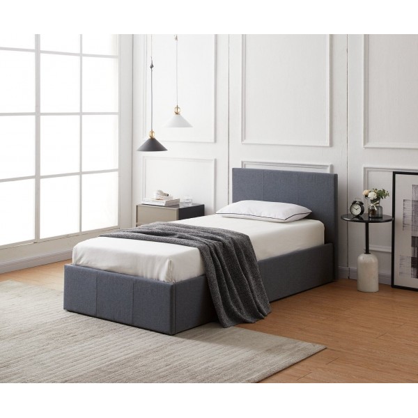 Heathdon Single Ottoman Fabric Bed frame - Grey