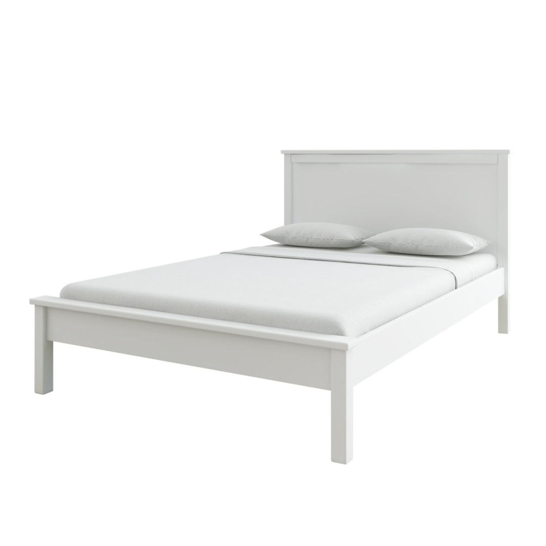 Brooklyn Double Wooden Bed Frame - White | Minimalist white bed Brooklyn Double Wooden Bed Frame - White | Minimalist white bed
