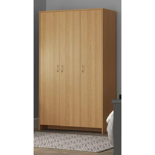 Seville 3 Door Wardrobe - Oak Effect (B Grade)