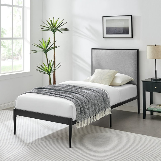 Home Sadie Single Metal Bed Frame - Black | Single black bed frame