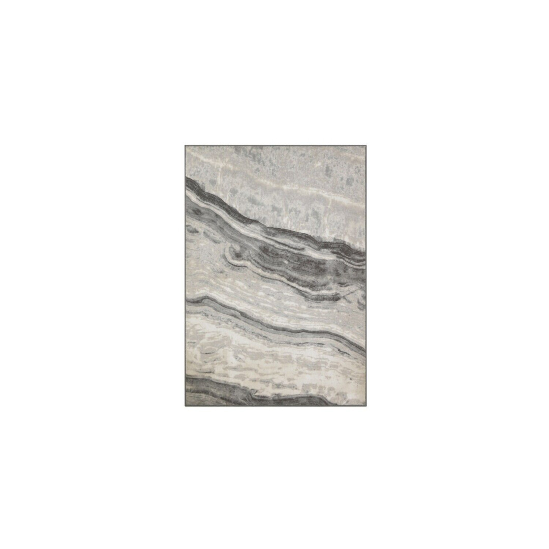 Glam Marble Cut Pile Rug - 160x230cm - Grey