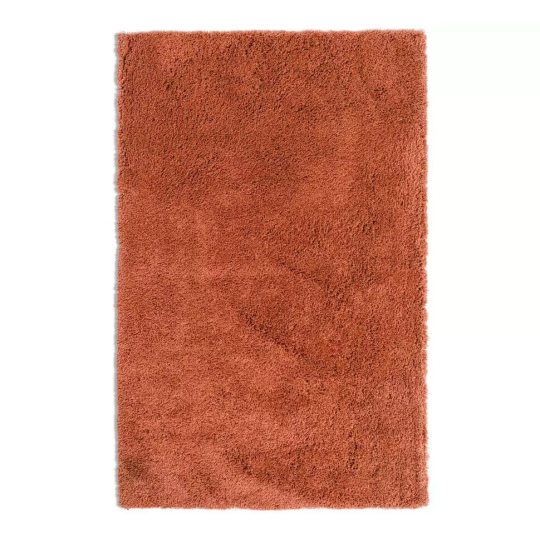 Habitat Noodle Shaggy Plain Rug - Terracotta - 160x230cm | Soft Textured Carpet