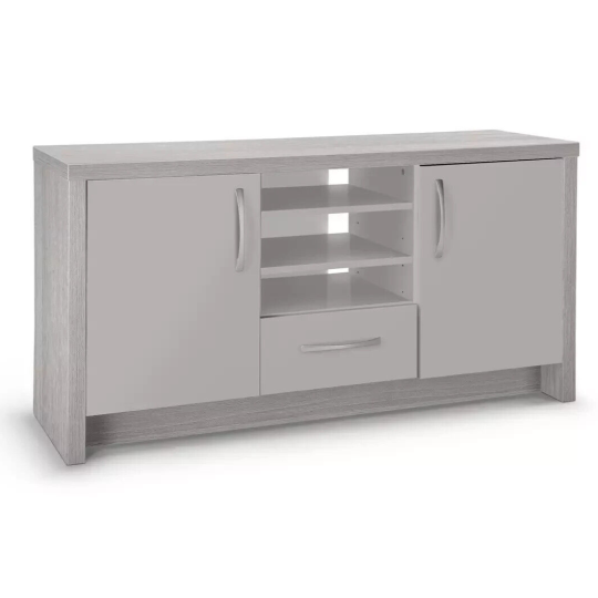 Venice 2 Door 1 Drawer Low Sideboard - Grey