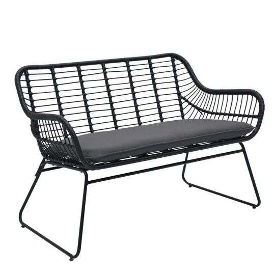 Ross Rattan Effect Garden Bench