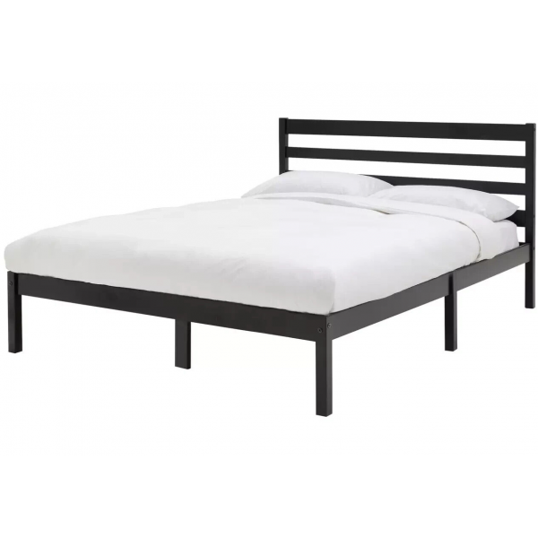 Kaycie Small Double Wooden Bed Frame - Black