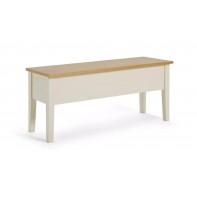 Chicago Solid Wood Storage Bench - Off White