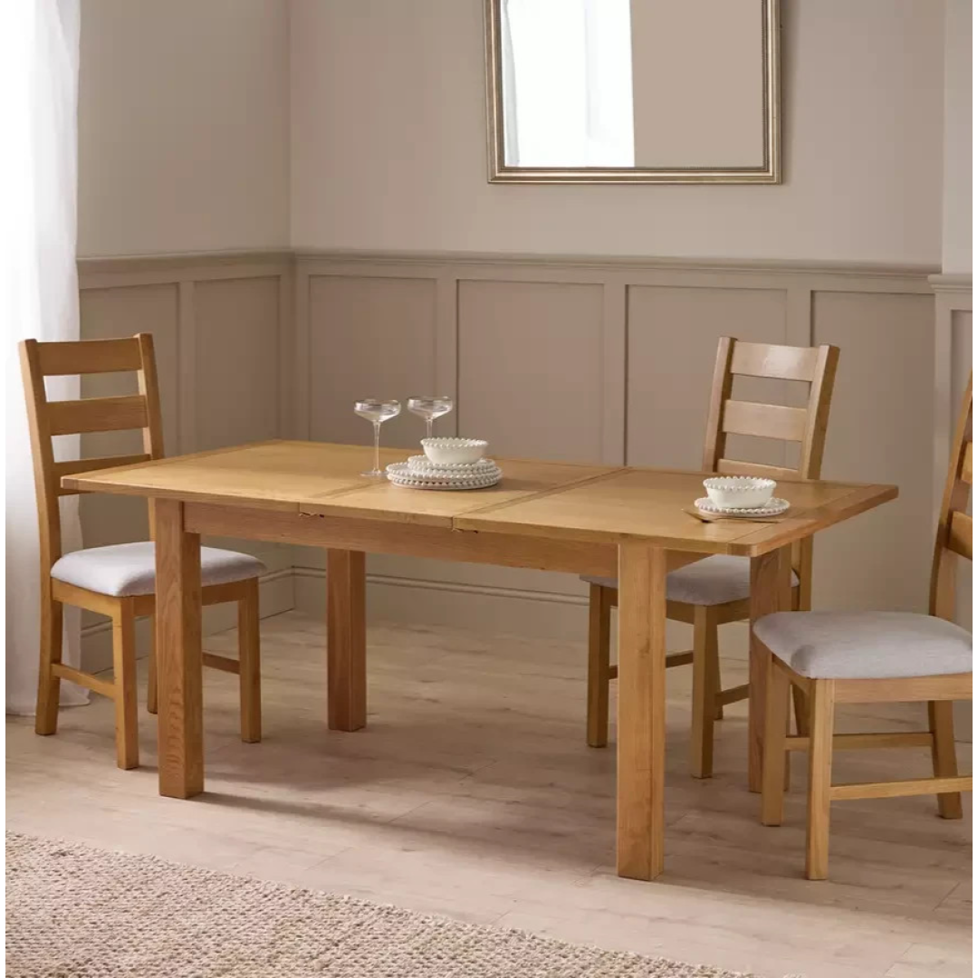 Home Ashwell Oak Extending Dining Table | Wooden Dining Room Furniture Table Home Ashwell Oak Extending Dining Table | Wooden Dining Room Furniture Table