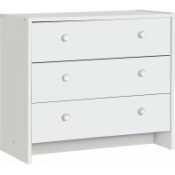 Seville 3 Drawer Chest - White