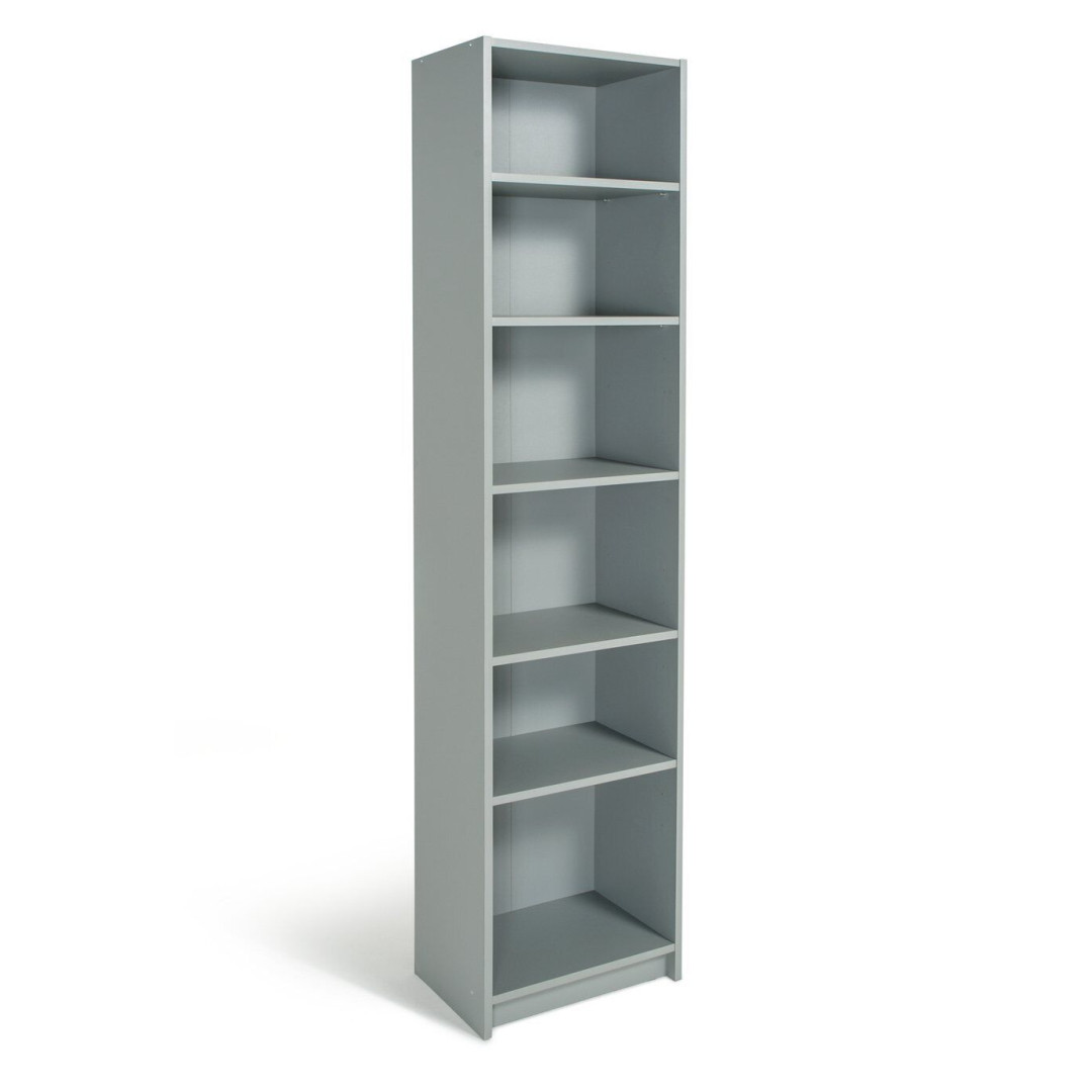 Maine Narrow Bookcase - Grey