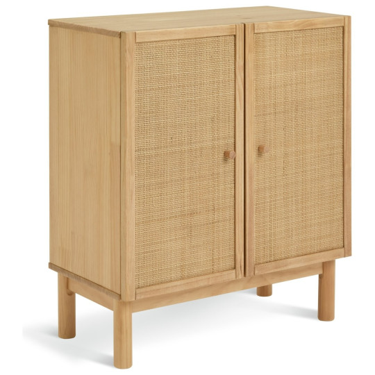 Simone 2 Door Shoe Storage Cabinet - Oak