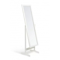 Full Length Wooden Cheval Mirror - White
