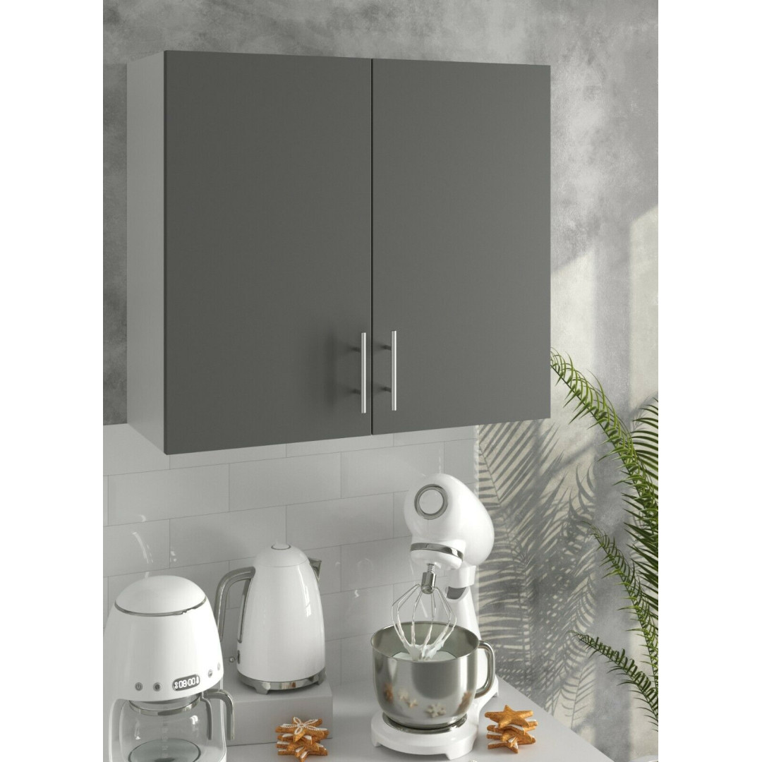 JD Greta Kitchen 1000mm Wall Cabinet (Dark Grey / Grey / White) Matt Or Gloss