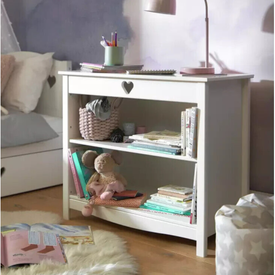 Kids Mia Bookcase - White