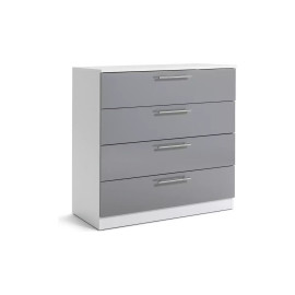 Munich 4 Drawer Chest - Grey Gloss Munich 4 Drawer Chest - Grey Gloss