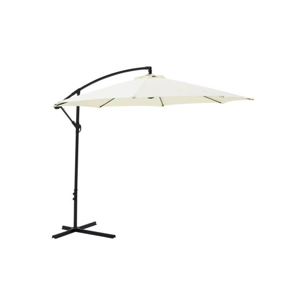 3m Overhanging Garden Parasol - Cream