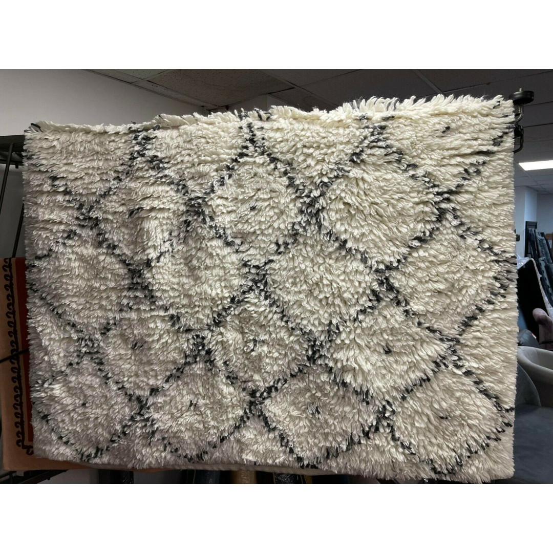 Berber Flatweave Wool Rug - 170 x 240cm - Cream