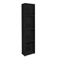Malibu Narrow Wood Effect Bookcase - Black