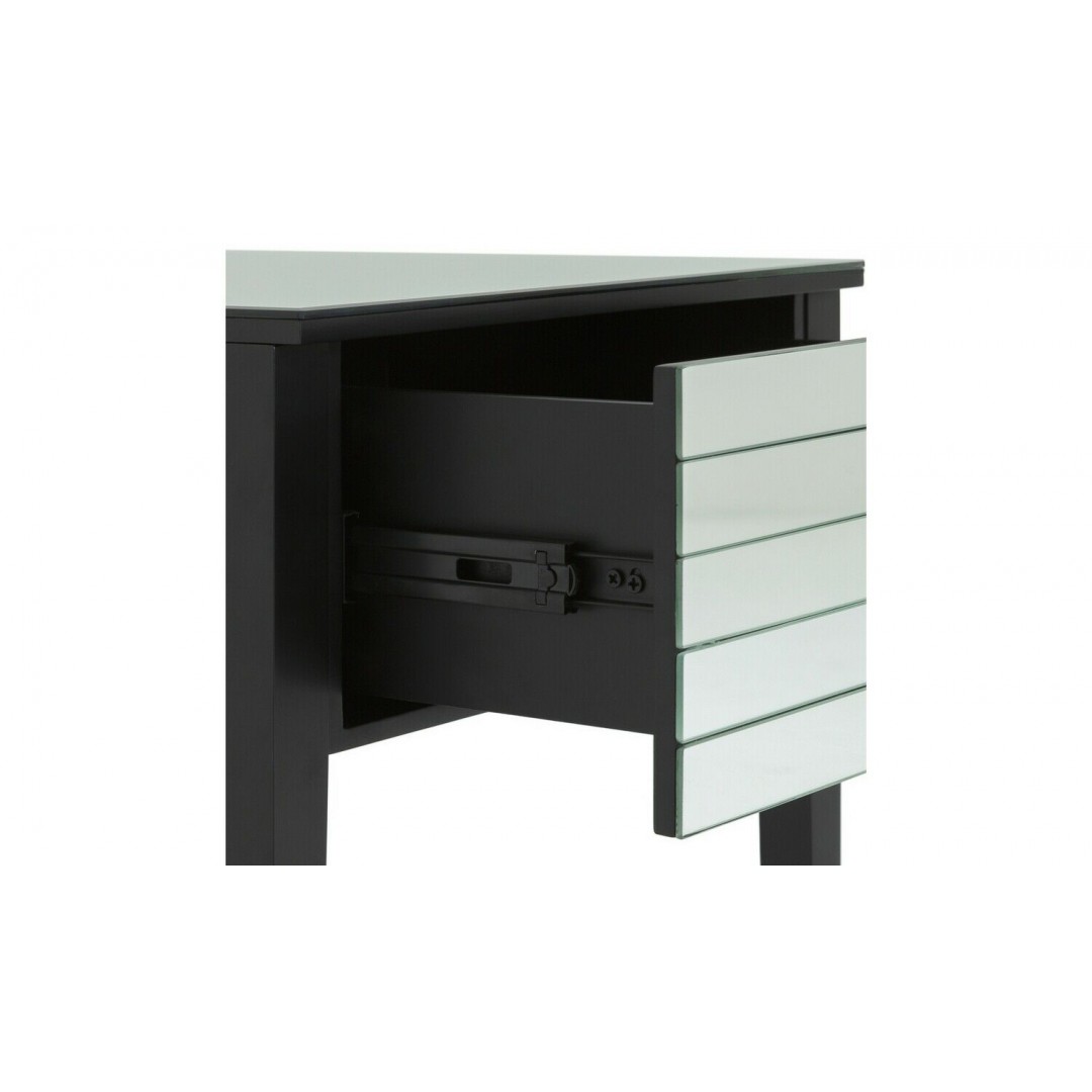 habitat black bedside table