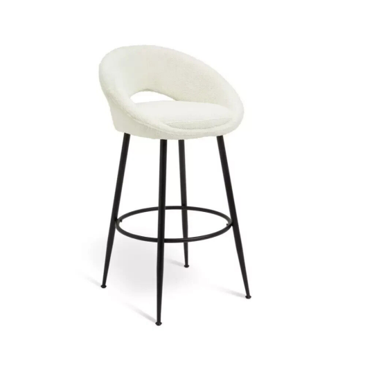 Habitat Hermione Boucle Bar Stool - Cream