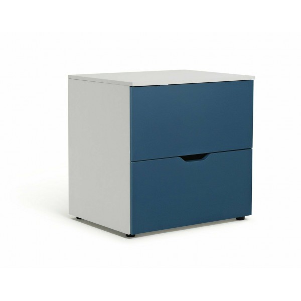 Pod 2 Drawer Low Chest of Drawers - Blue