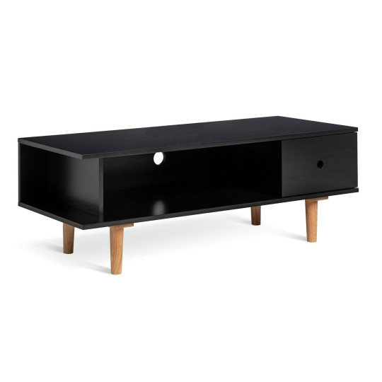 Cato 1 Drawer TV Unit - Black