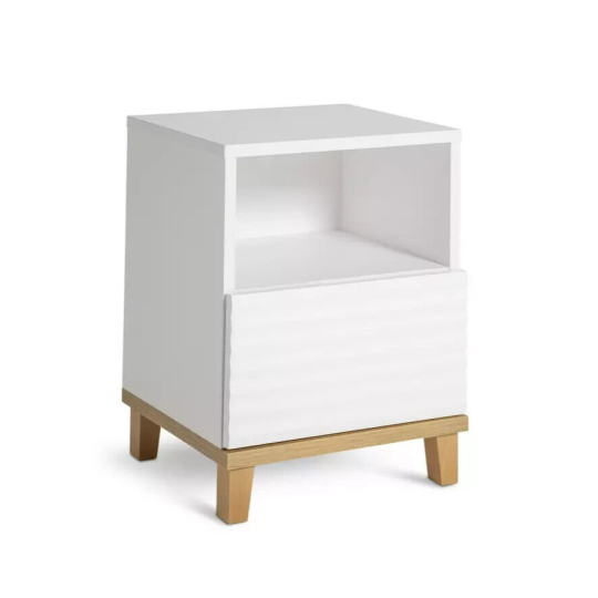 Habitat Cleo 1 Drawer Bedside Table - White