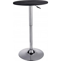 Gas Lift Round Bar Dining Table 2 Seater - Black For Kitchen or Living Room