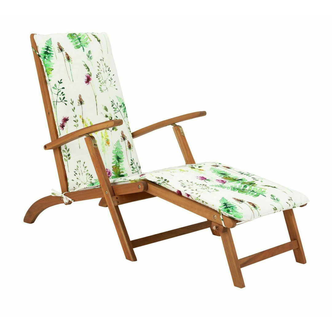 Home Wooden Steamer Chair with Moorland Cushion
