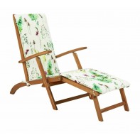 Home Wooden Steamer Chair with Moorland Cushion