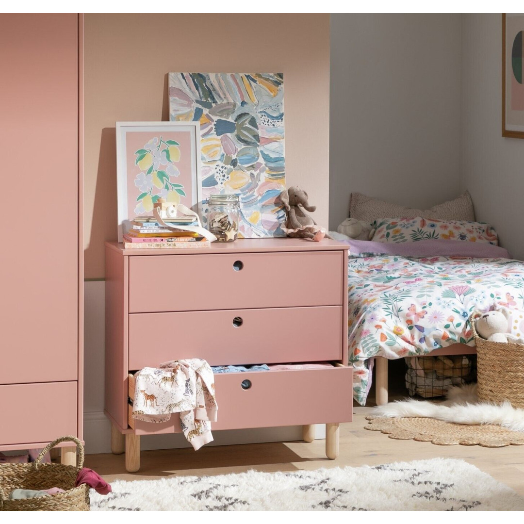 Eden 3 Chest of Drawers - Pink
