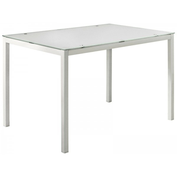 Lido Glass Dining Table White
