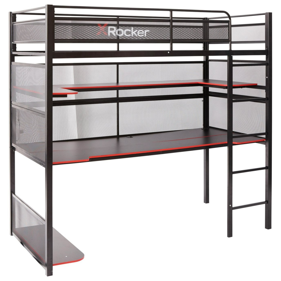 X Rocker Battle High Sleeper Gaming with XL Gaming Desk | Modern Teen Interior X Rocker Battle High Sleeper Gaming with XL Gaming Desk | Modern Teen Interior