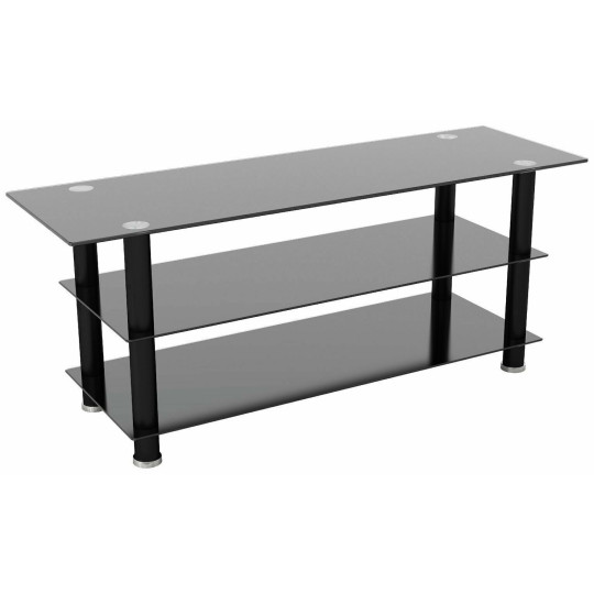 AVF TV Stand Corner With Storage Black Glass TV Unit 40" 42" 50" 55" 60" 65"