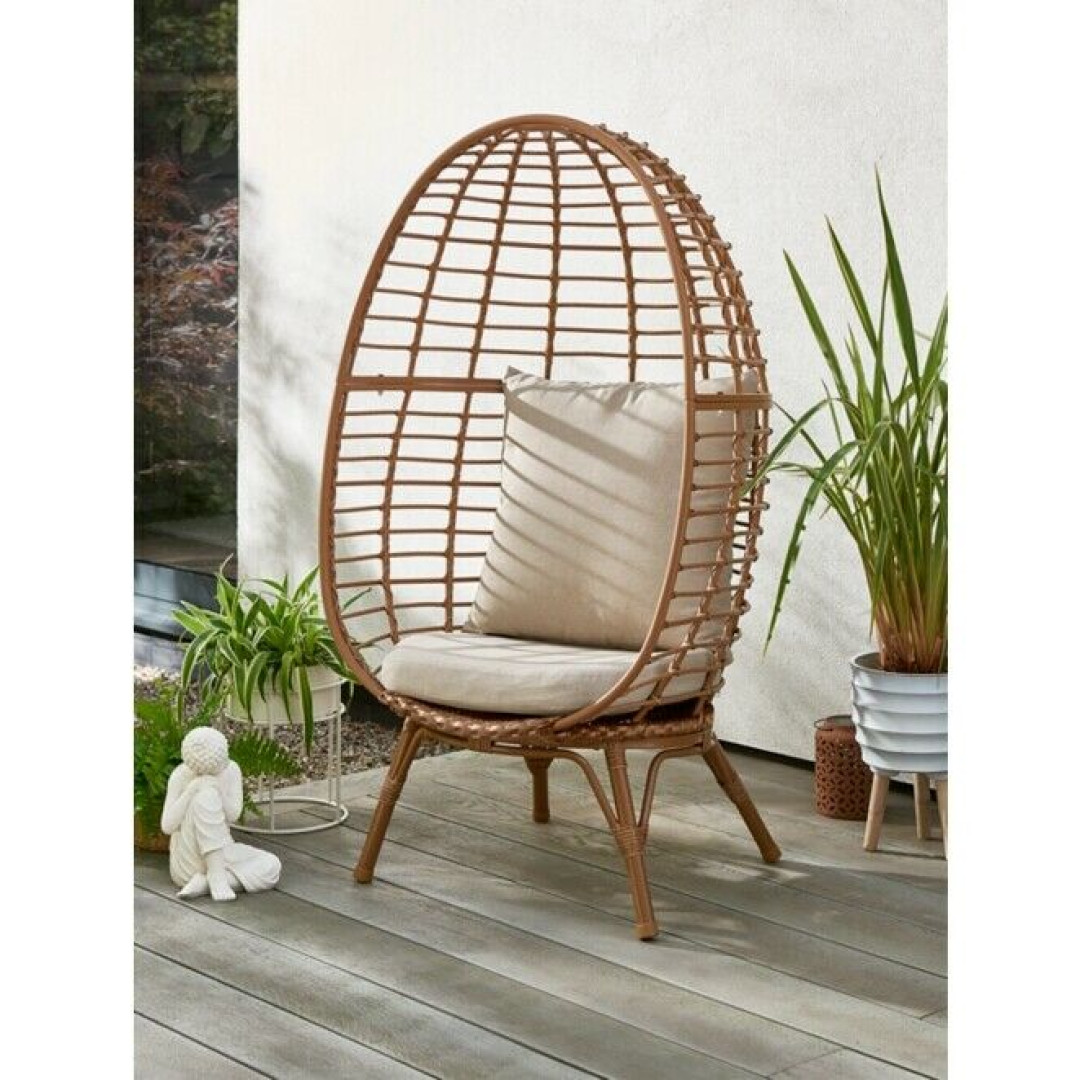 Novaro Garden Egg Chair Brown