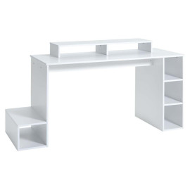 Home Gaming Desk - White | Modern Stylish Computer Desk Gaming Setup Workspace