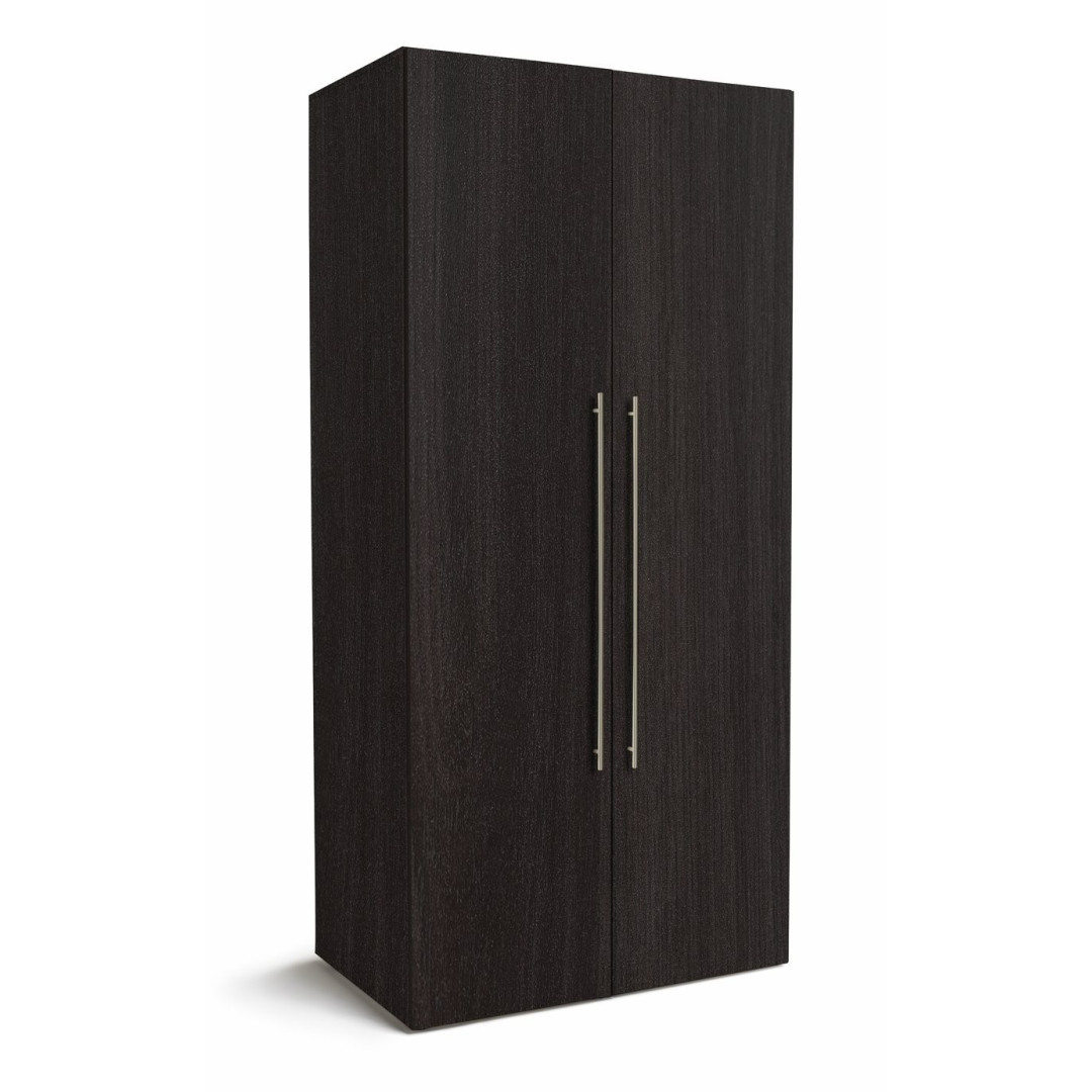 Atlas 2 Door Wardrobe - Black & Brown | Contemporary 2-door wardrobe Atlas 2 Door Wardrobe - Black & Brown | Contemporary 2-door wardrobe