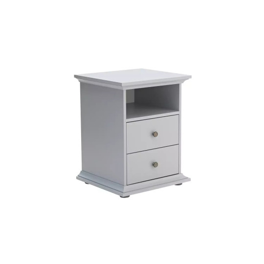 Habitat Heathland 2 Drawer Bedside Table - Grey