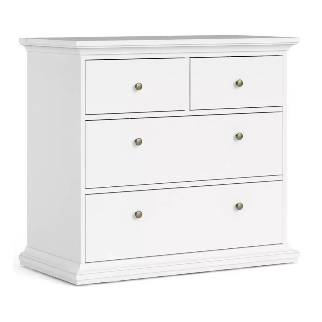 Tvilum Paris 4 Drawer Chest - White ( B Grade ) Tvilum Paris 4 Drawer Chest - White ( B Grade )