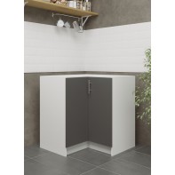Kitchen Base Corner Unit 800mm Cabinet & Doors 80cm- Dark Grey Matt (No Worktop)