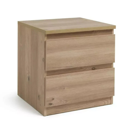 Habitat Jenson 2 Drawer Bedside Table - Oak Effect