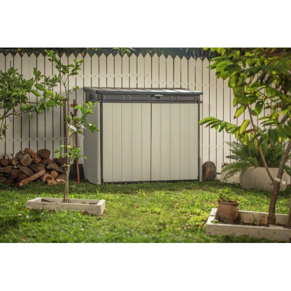 Keter Store It Out Premier XL Outdoor Garden Storage Shed, 1150L, Grey/black 