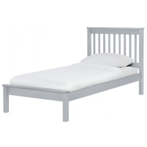 Aspley Single Wooden Bed Frame - Grey