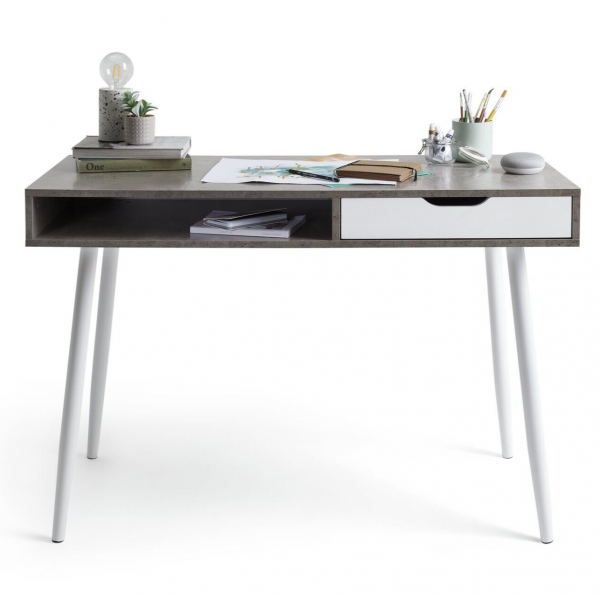 Concrete Style Office Desk - Grey ( B Grade 20878 )