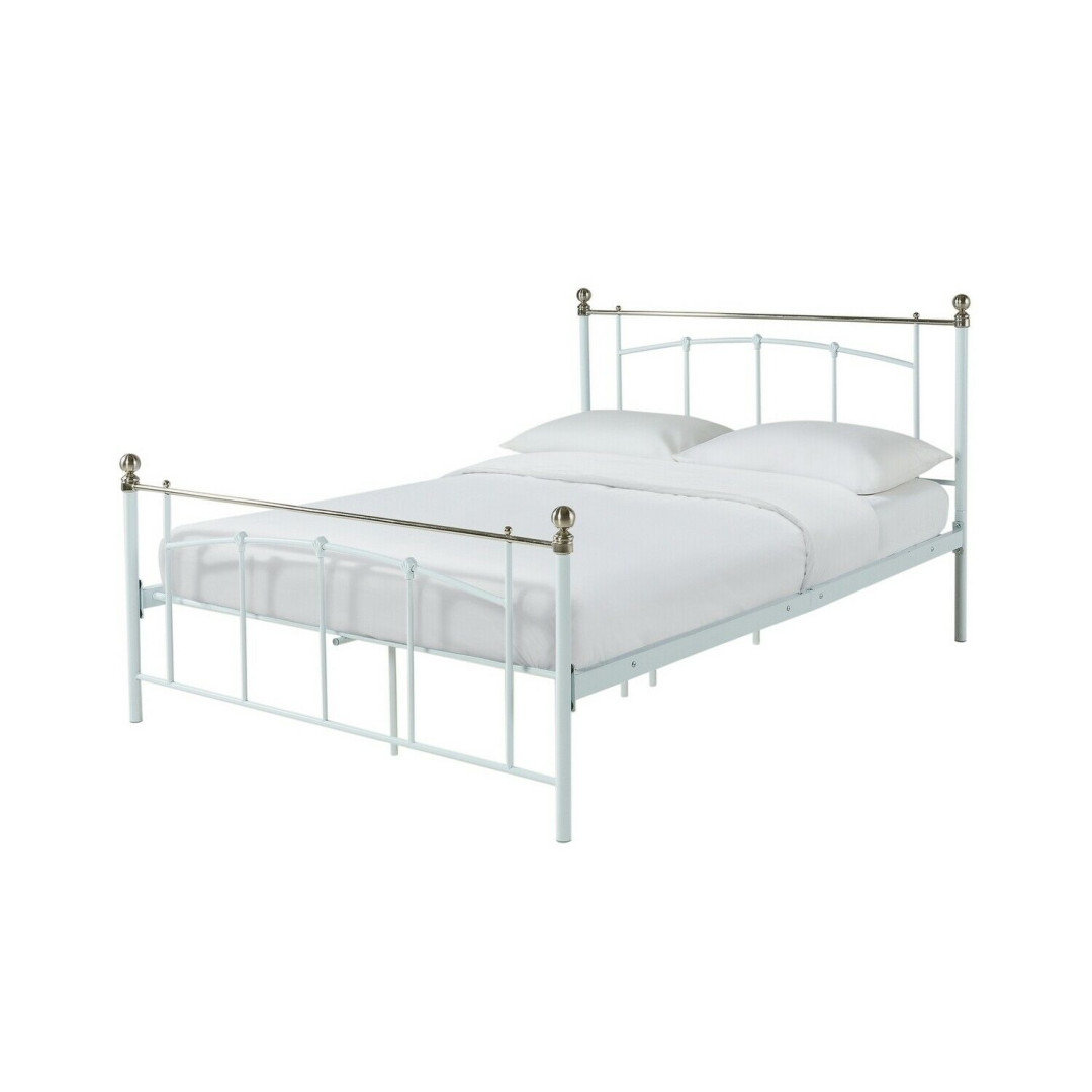 Home Yani Double Bed Frame - White