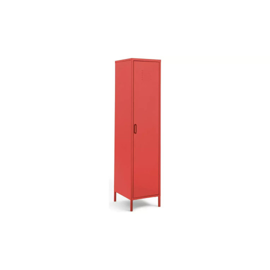 Tall 1 Door 4 Shelf Locker -Red