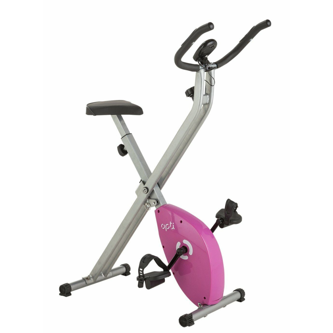 Opti Folding Magnetic Exercise Bike - Pink