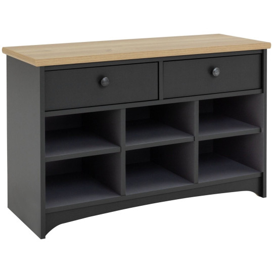 Baltimore 3 Shelf Shoe Bench - Anthracite