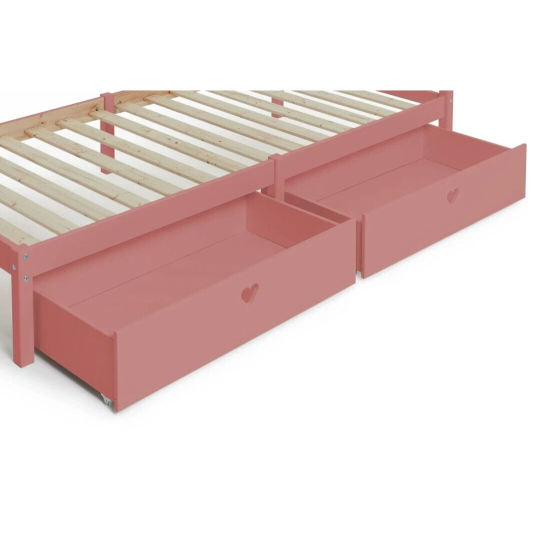 Mia Solid Wood 2 Drawers - Pink