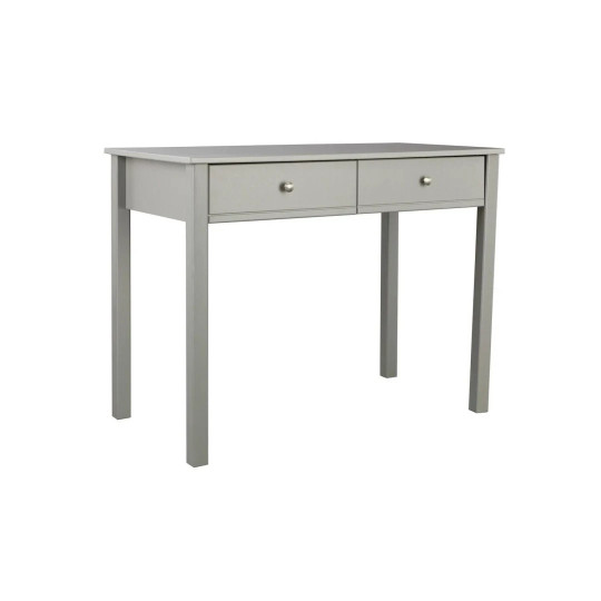Brooklyn 2 Drawer Desk Grey | Compact Home Office Study Writing Table Furniture